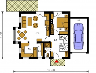 Floor plan of ground floor - PREMIER 93